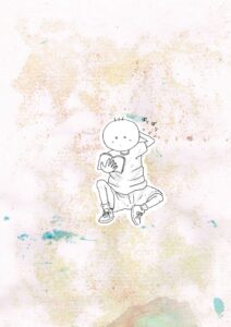 坊太　本を読む　イラスト