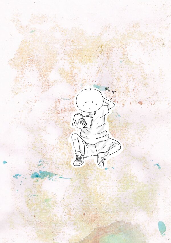 坊太　本を読む　イラスト