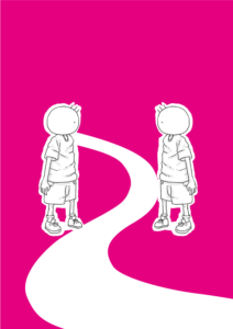 坊太と道　イラスト