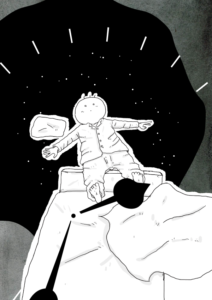 坊太と睡眠　イラスト