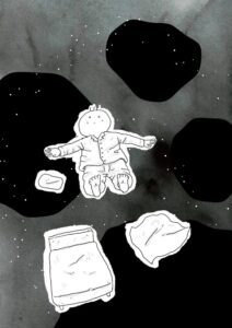 坊太と睡眠　イラスト