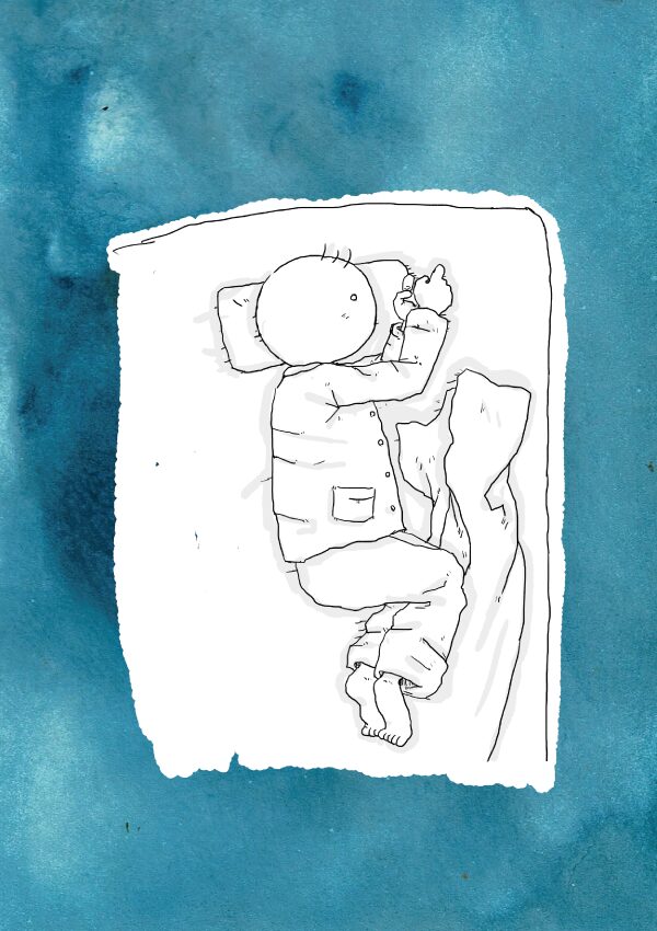 坊太と睡眠　イラスト