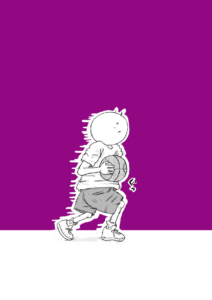 坊太　踏み込む　イラスト