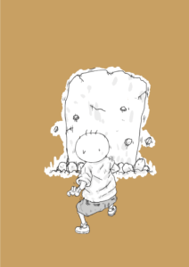 坊太　壁　イラスト