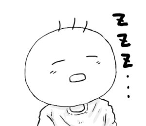 眠る坊太　イラスト