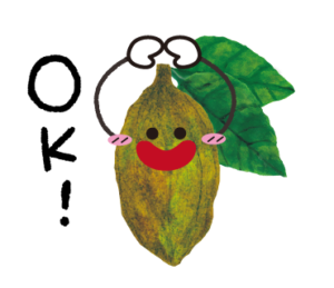 LINEスタンプ　ok　カカオ君　イラスト