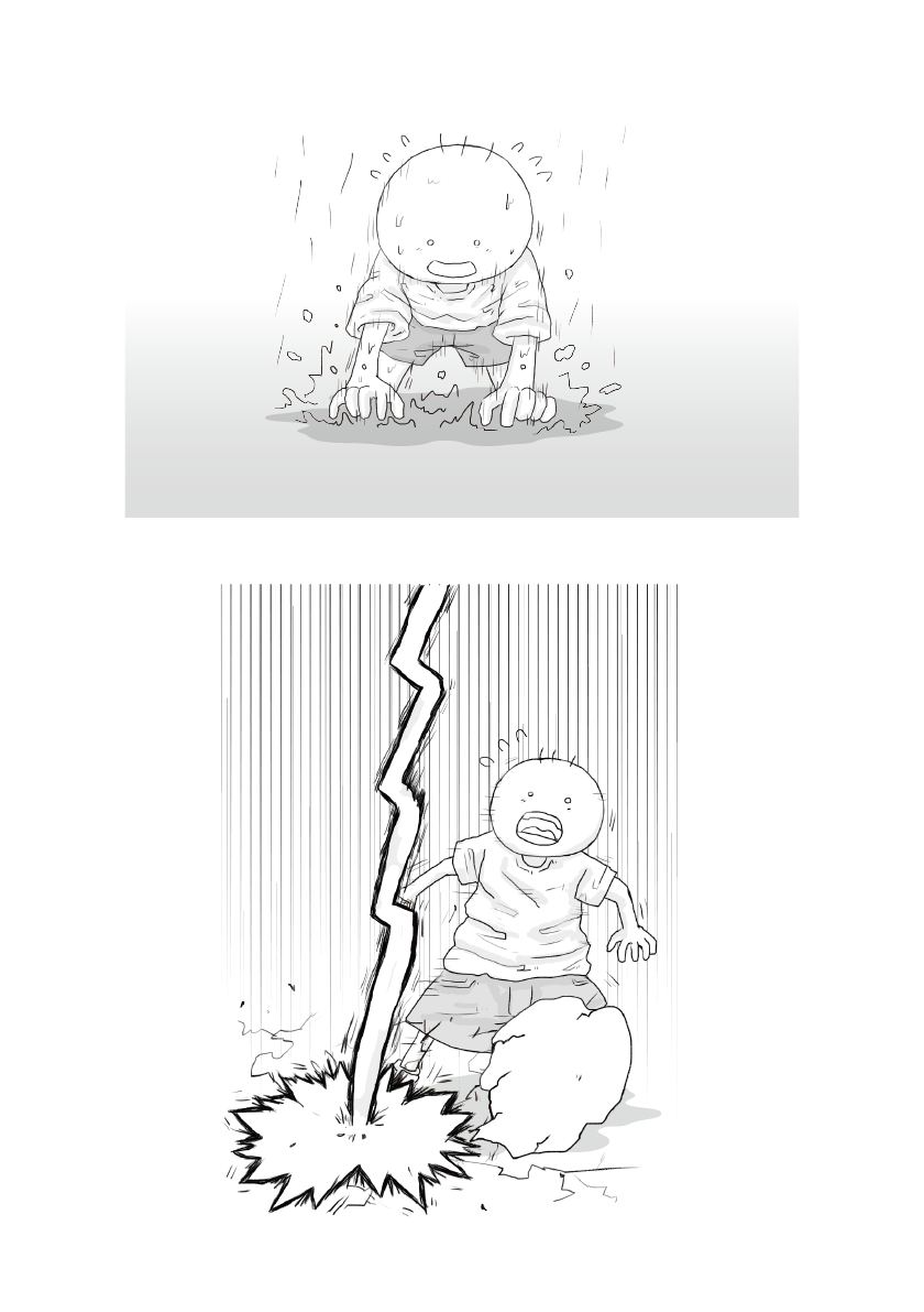 つまずく坊太　イラスト