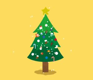 LINEスタンプ クリスマスツリー　イラスト