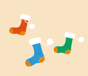 LINEスタンプ クリスマス　靴下　イラスト