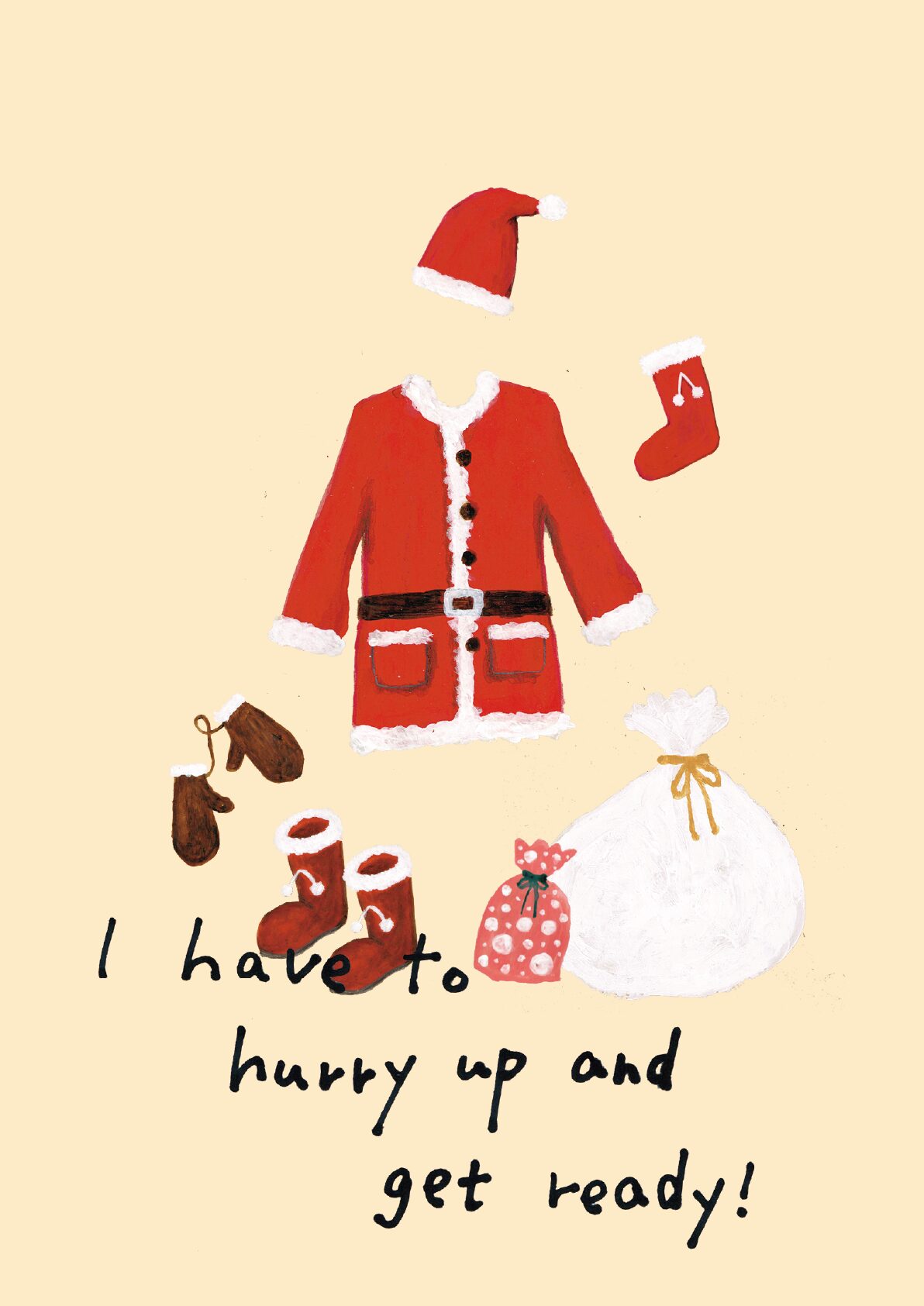 サンタクロースの服のイラスト