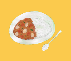 LINEスタンプ　カレー　イラスト