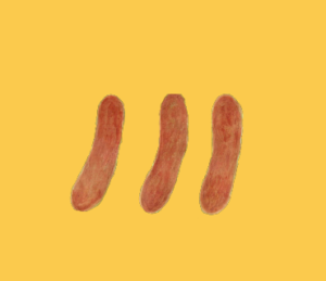 LINEスタンプ　ウインナー　イラスト