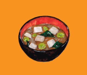 LINEスタンプ　味噌汁　イラスト