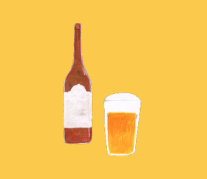 LINEスタンプ　ビール　イラスト