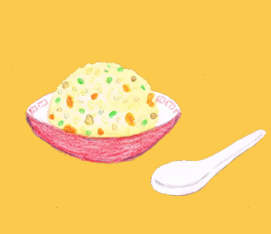 LINEスタンプ　炒飯　 イラスト