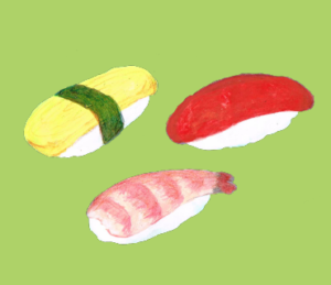 LINEスタンプ　寿司　イラスト