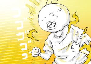 怒る坊太　イラスト