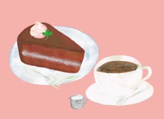 チョコレートケーキ　イラスト