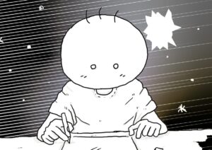 閃く坊太　イラスト