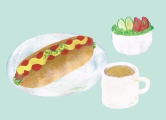 ホットドッグ　イラスト