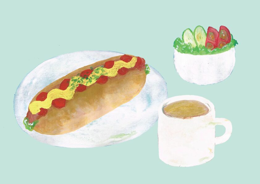 ホットドッグ　イラスト