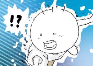 泳ぐ坊太　イラスト