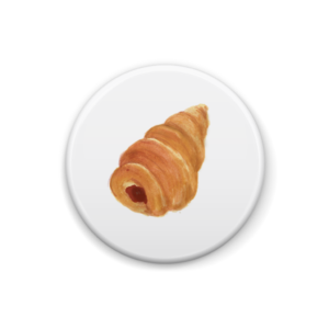 ぼうのパン　チョココロネ　イラスト缶バッジ