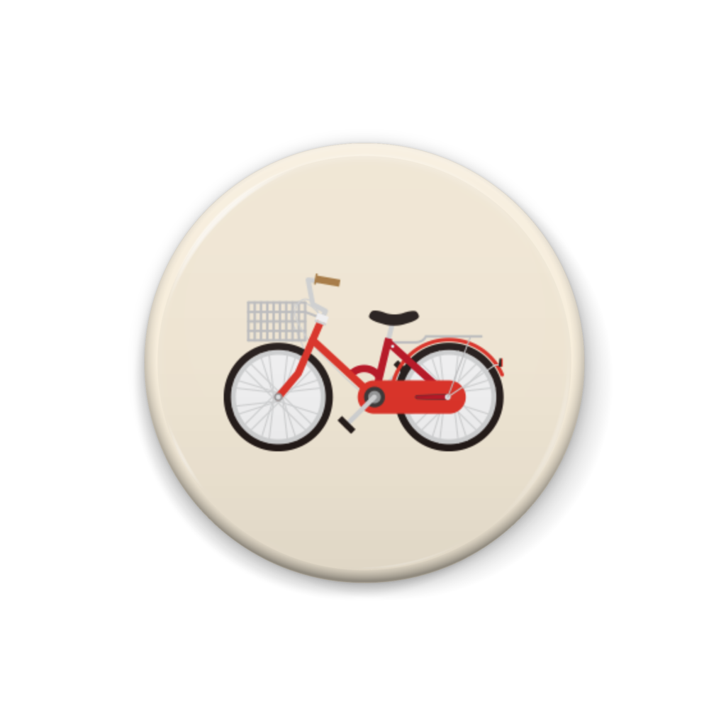 bow's park　自転車イラスト缶バッジ