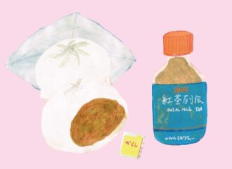 肉まん　ミルクティー　イラスト