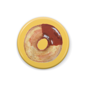 「bow's Donuts チョコレートドーナツ イラスト」缶バッジ