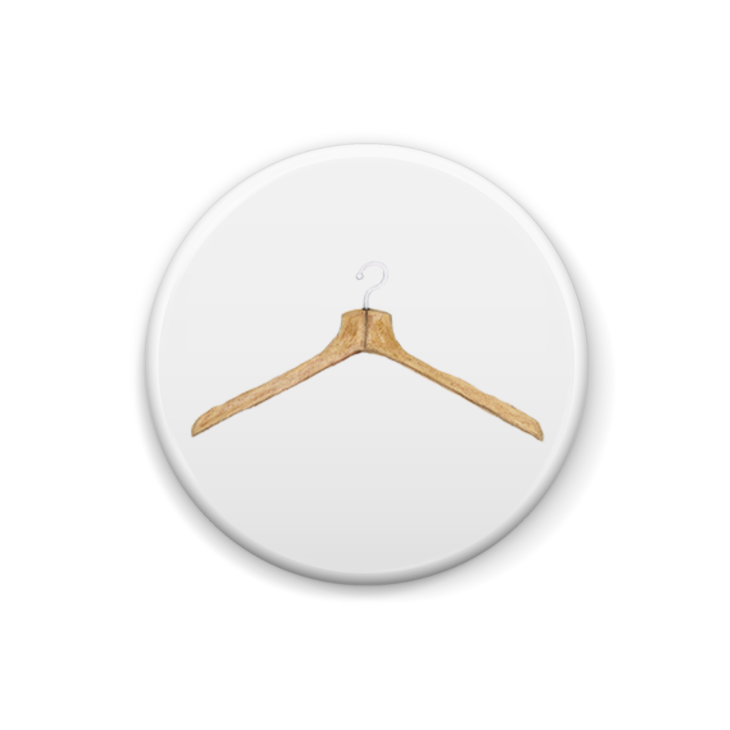 ハンガー イラスト　缶バッジ