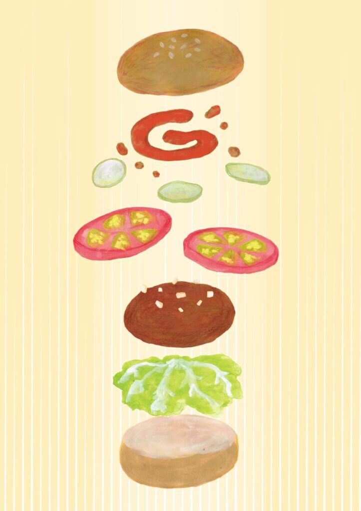 ハンバーガー　イラスト