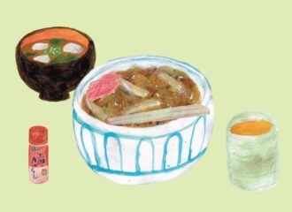 牛丼　味噌汁　イラスト