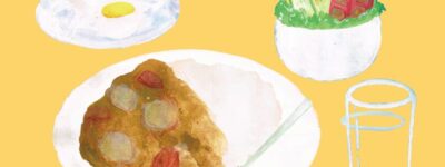 カレー　サラダ　イラスト