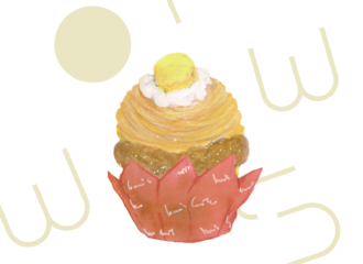 モンブラン　イラスト