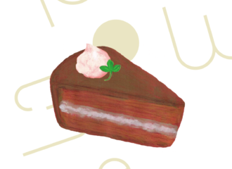 チョコレートケーキ　イラスト