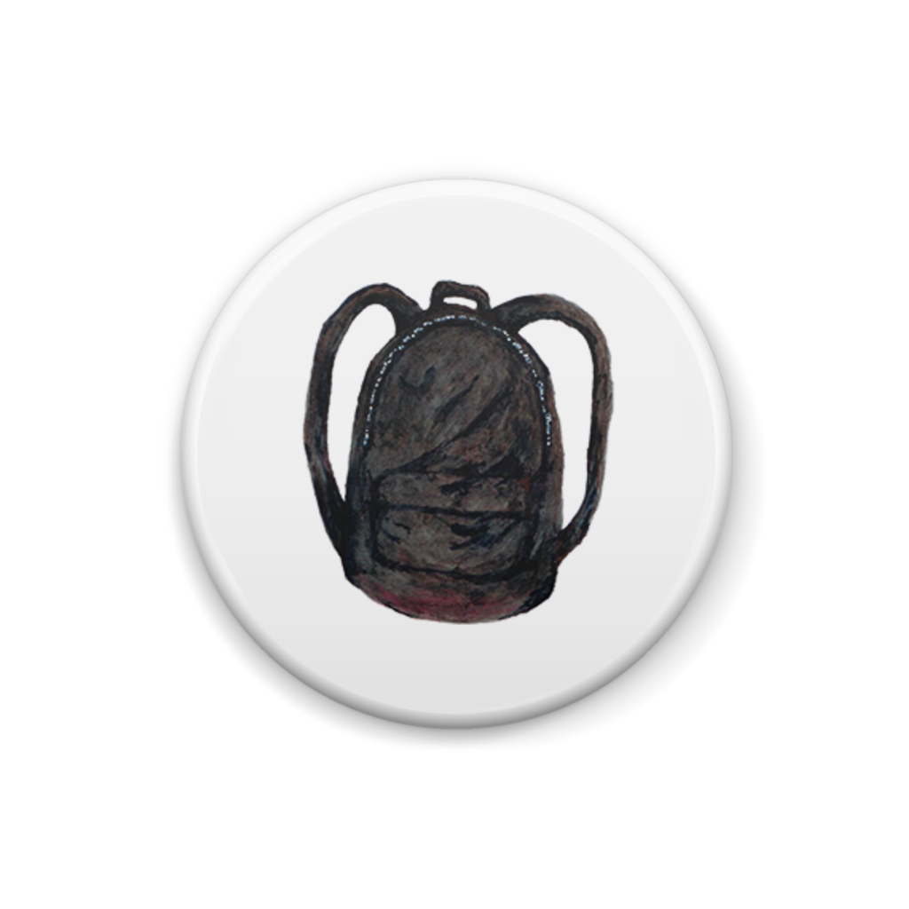 「bow's apparel 黒いリュック イラスト」缶バッジ