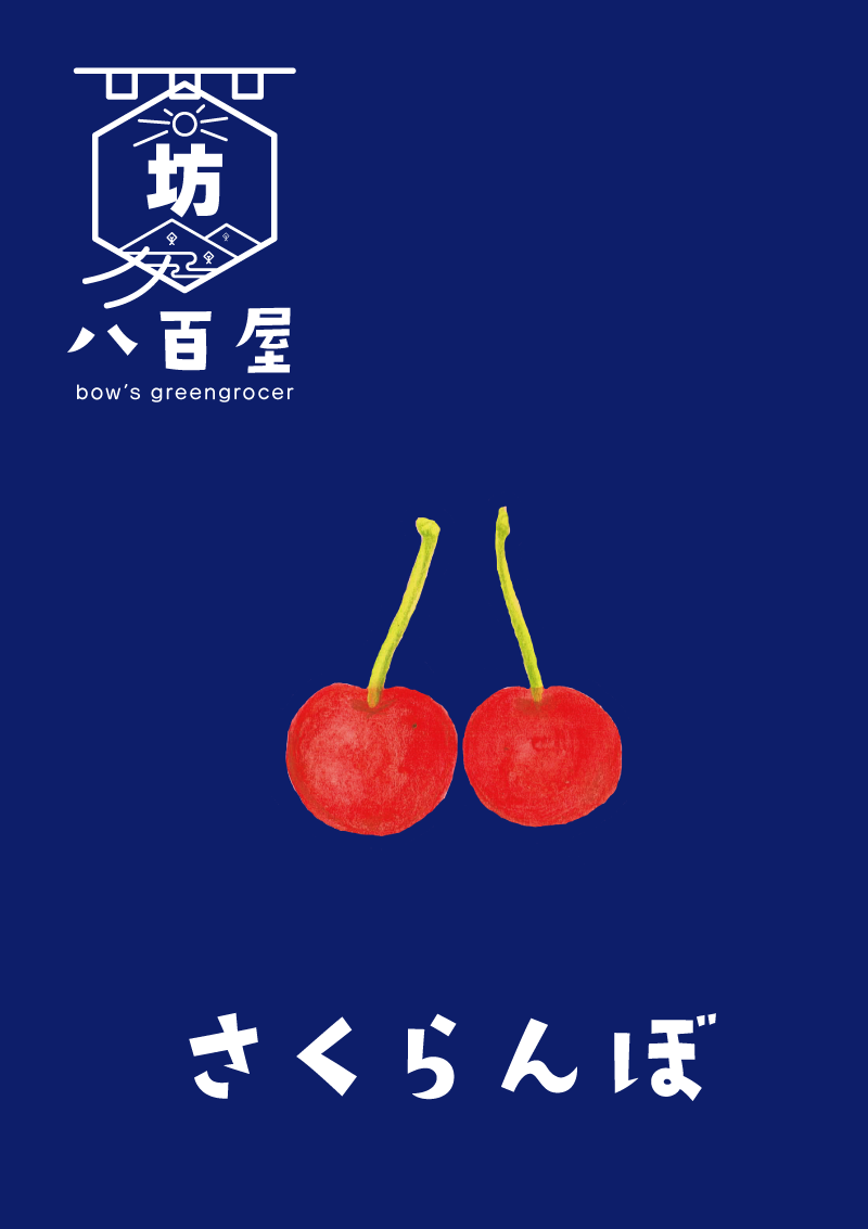果物　さくらんぼ　イラスト