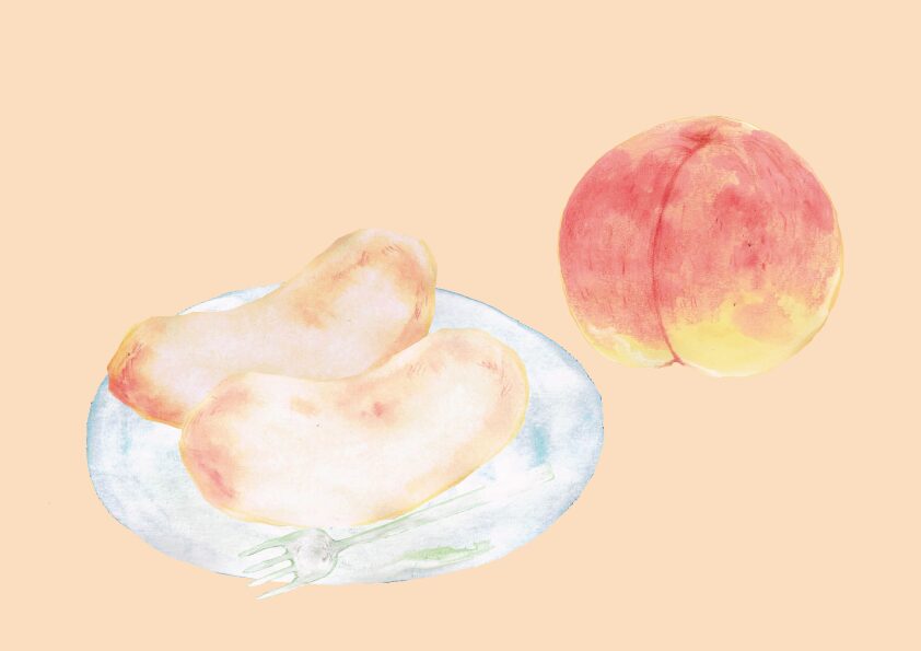 桃　イラスト