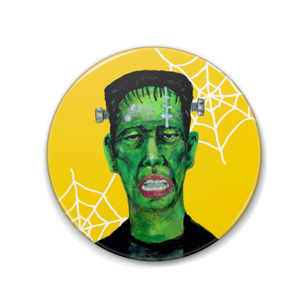 フランケインシュタイン　イラスト缶バッジ