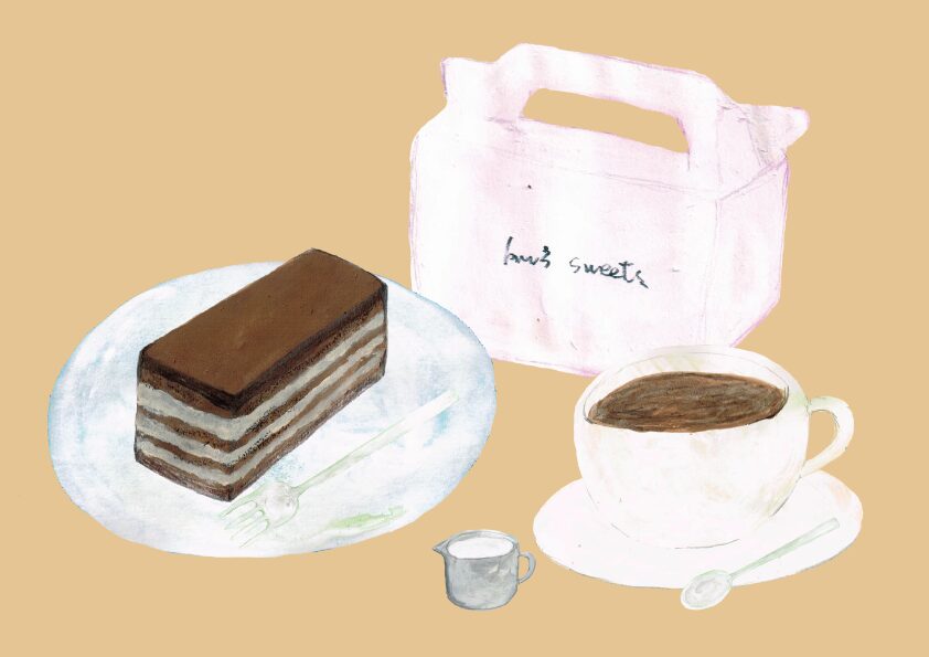 チョコレートケーキ　イラスト