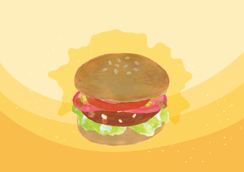ハンバーガー　イラスト