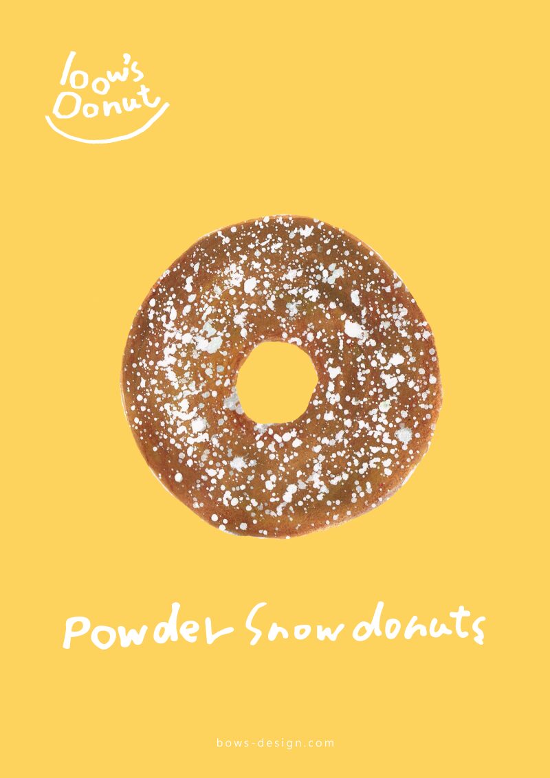 粉雪ドーナツ　イラスト