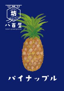 果物　パイナップル　イラスト