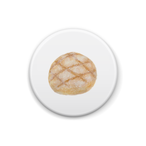 メロンパン　イラスト缶バッジ
