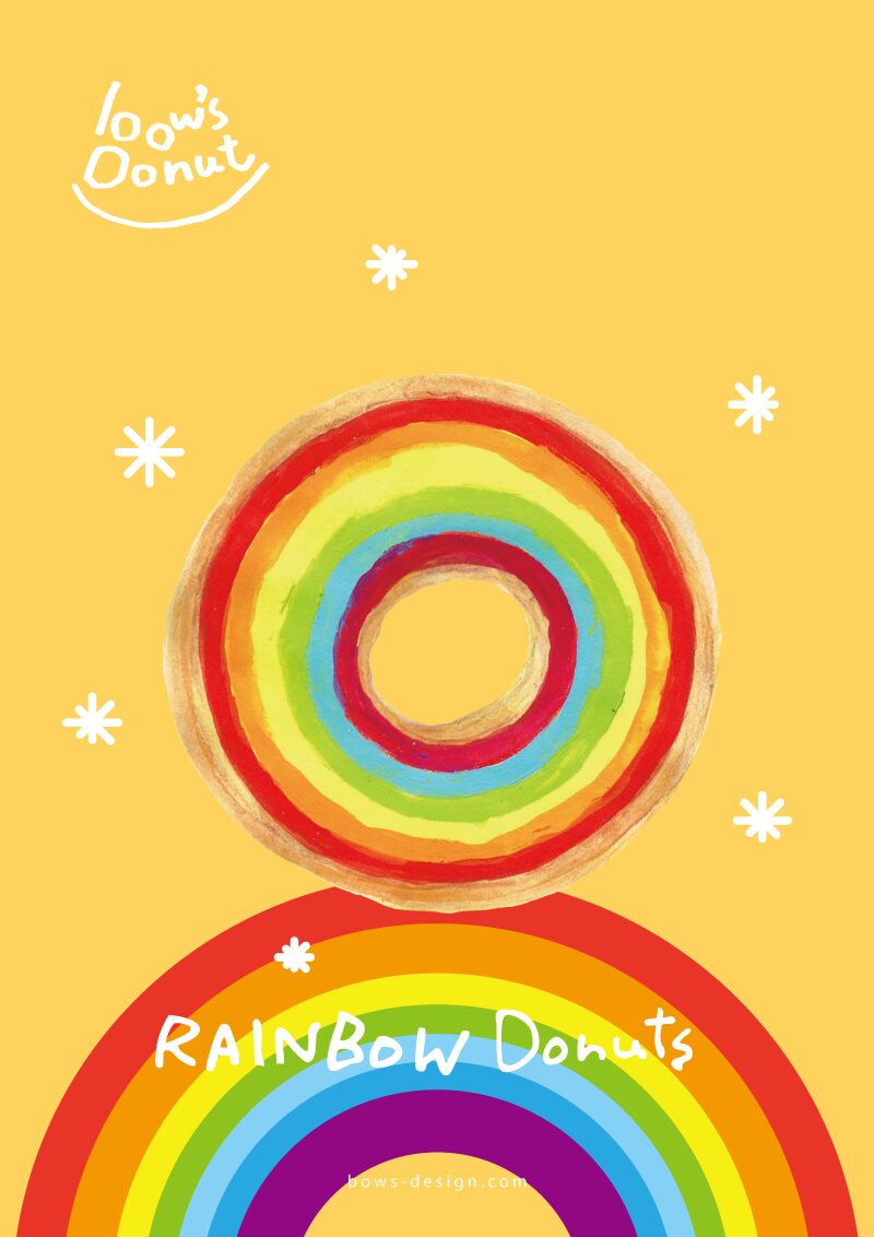 虹色ドーナツ　イラスト