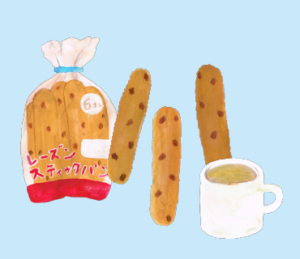 LINEスタンプ　レーズンスティックパン