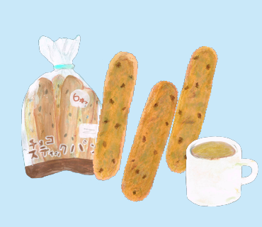 LINEスタンプ　チョコスティックパン