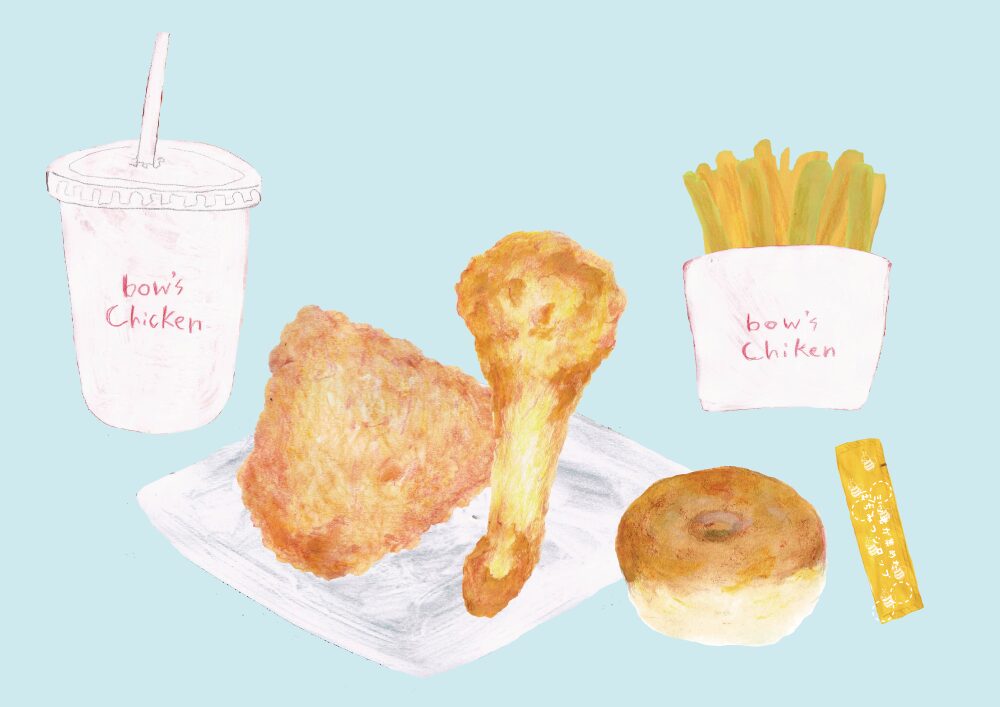 フライドチキン　イラスト