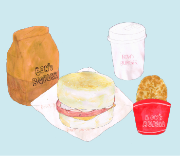 LINEスタンプ　ソーセージマフィン